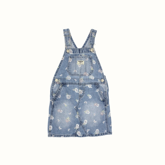 Oshkosh Floral Denim Overall Skirt – Size 5T