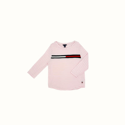 Tommy Hilfiger Striped Long Sleeve Tee – 8–10Y
