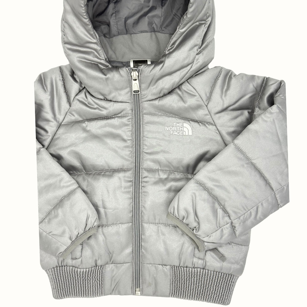 The North Face Silver Satin Puffer Jacket – 3T