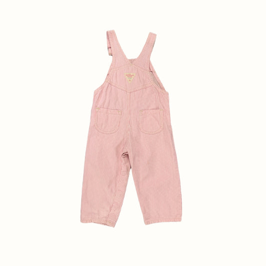 OshKosh Pink Pinstripe Overalls – 18M