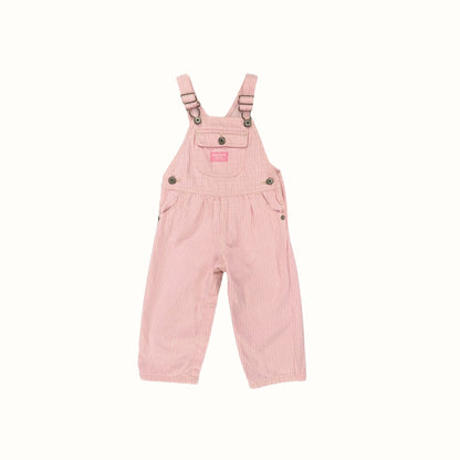OshKosh Pink Pinstripe Overalls – 18M