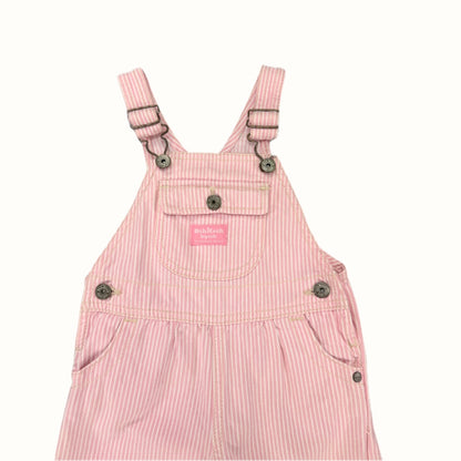 OshKosh Pink Pinstripe Overalls – 18M