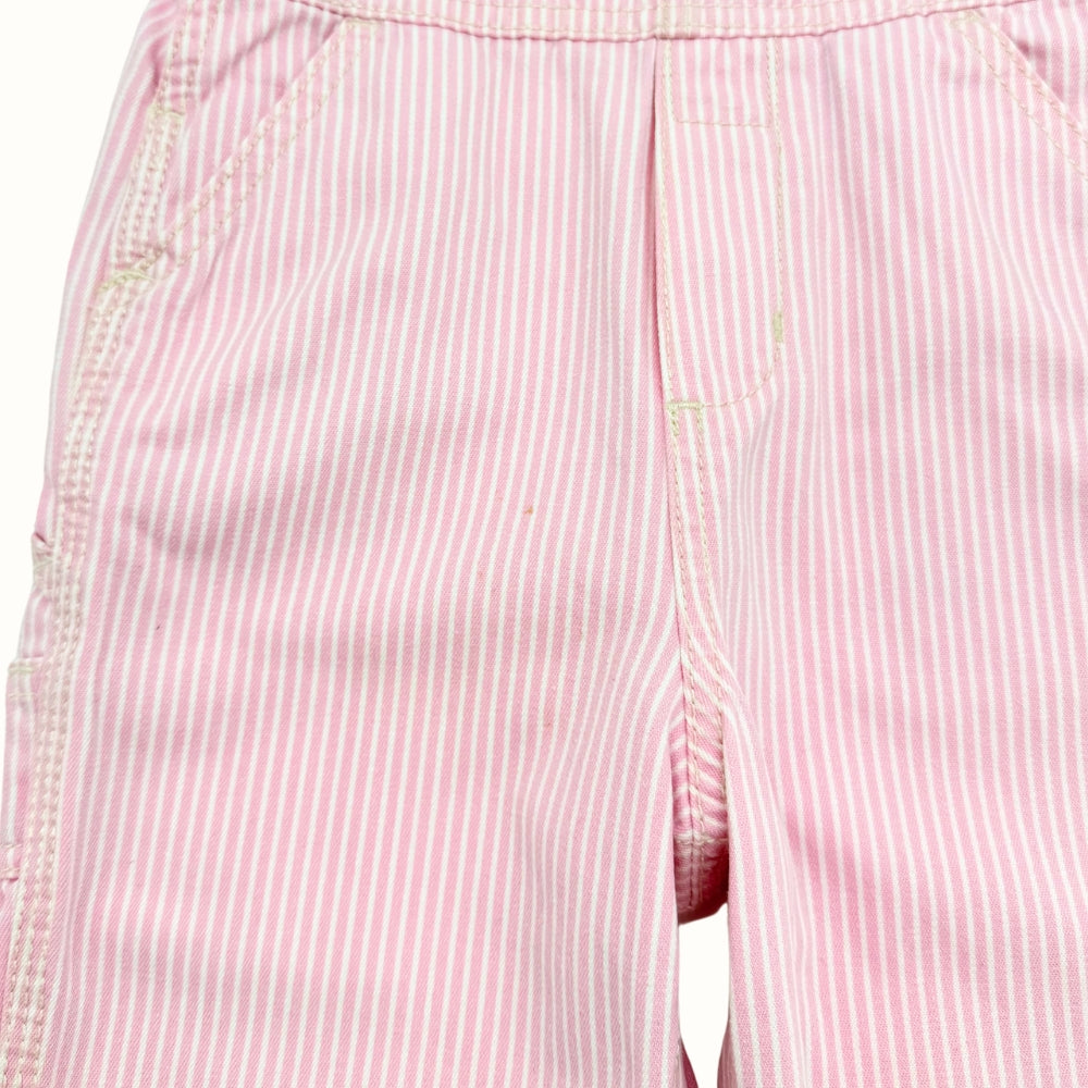 OshKosh Pink Striped Overalls – 18M