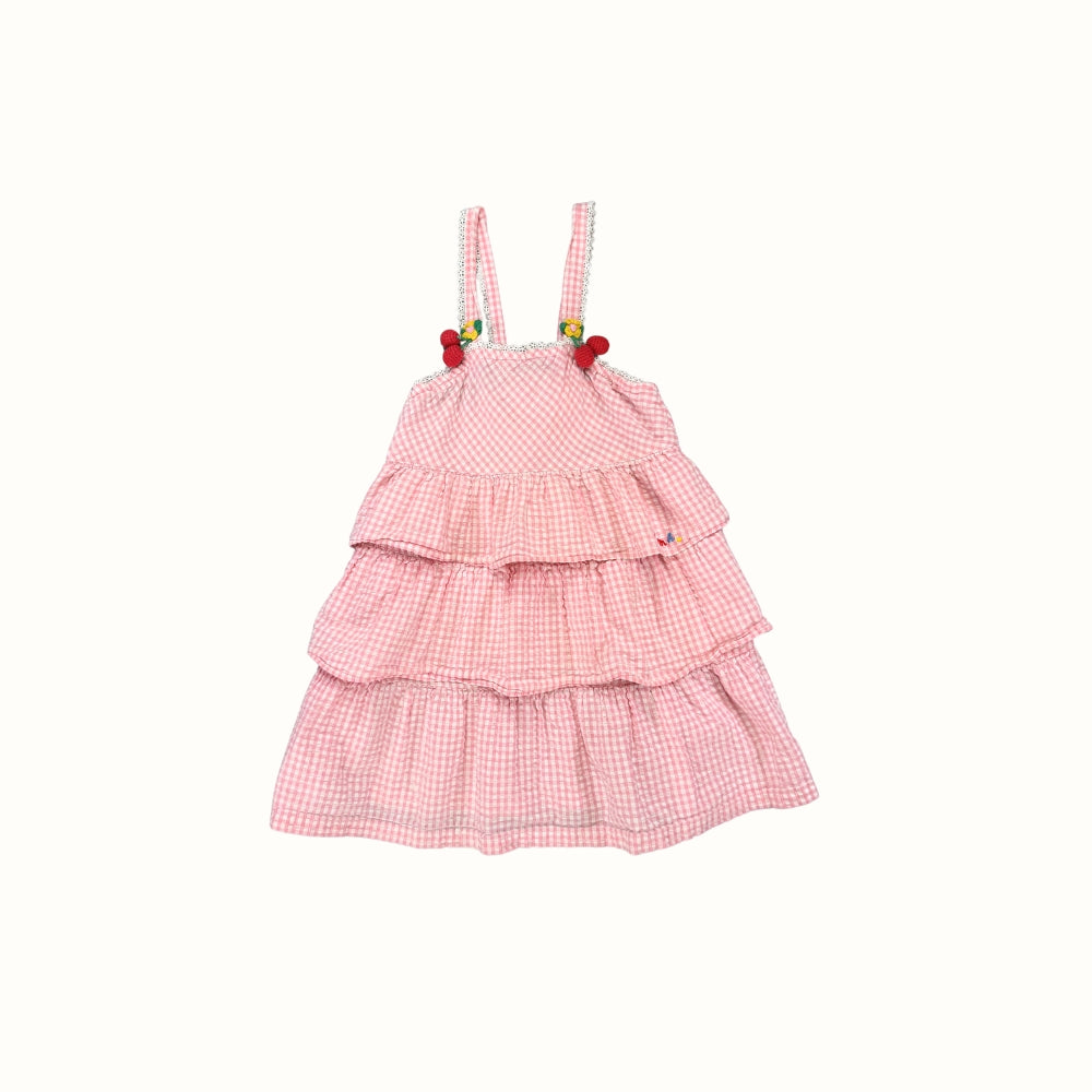 Mikihouse Pink Gingham Dress – 3Y