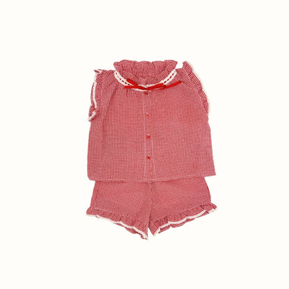 Red Gingham Two-Piece Set – 12-18M
