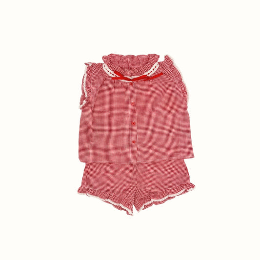 Red Gingham Two-Piece Set – 12-18M