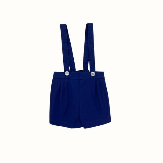 Vintage Navy Suspender Shorts – 12–18M