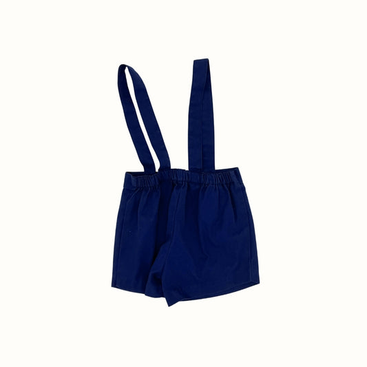 Vintage Navy Suspender Shorts – 12–18M