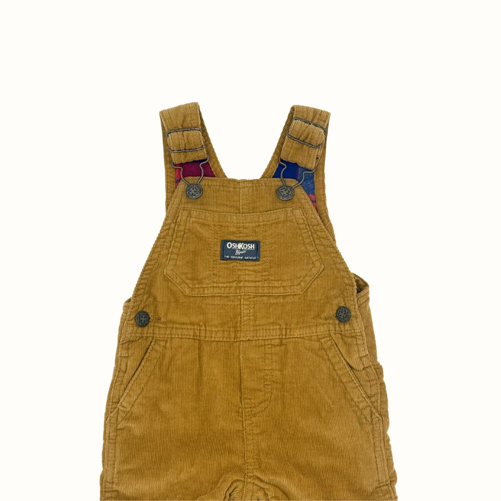 OshKosh Lined Corduroy Overalls – 3–6M
