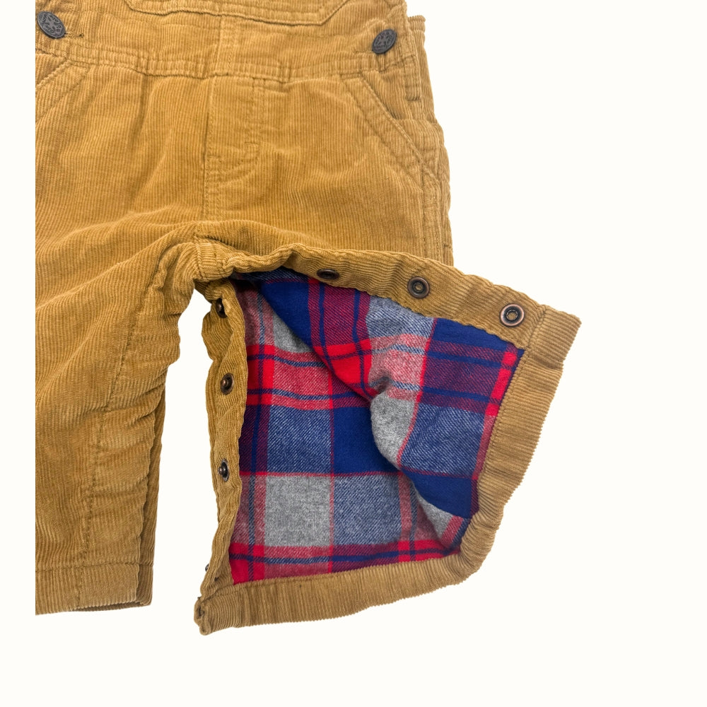 OshKosh Lined Corduroy Overalls – 3–6M