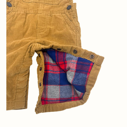 OshKosh Lined Corduroy Overalls – 3–6M