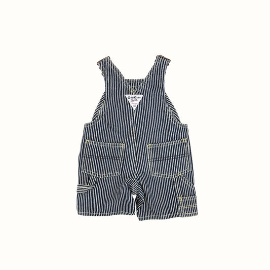 OshKosh Striped Short Overalls – 6M