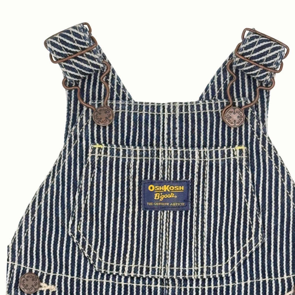 OshKosh Striped Short Overalls – 6M