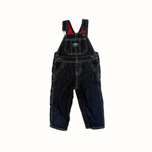 OshKosh Fleece Lined Denim Overalls – 12M