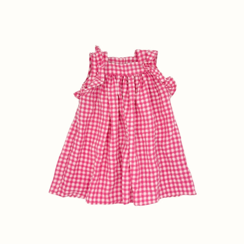 Gingham Ruffle Dress – 1–2Y